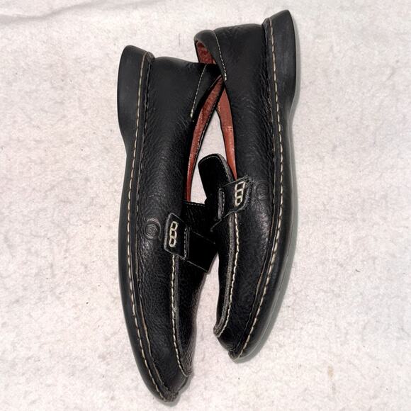 Women’s Born Black Leather Slip-on Loafers size 6 - Picture 7 of 9